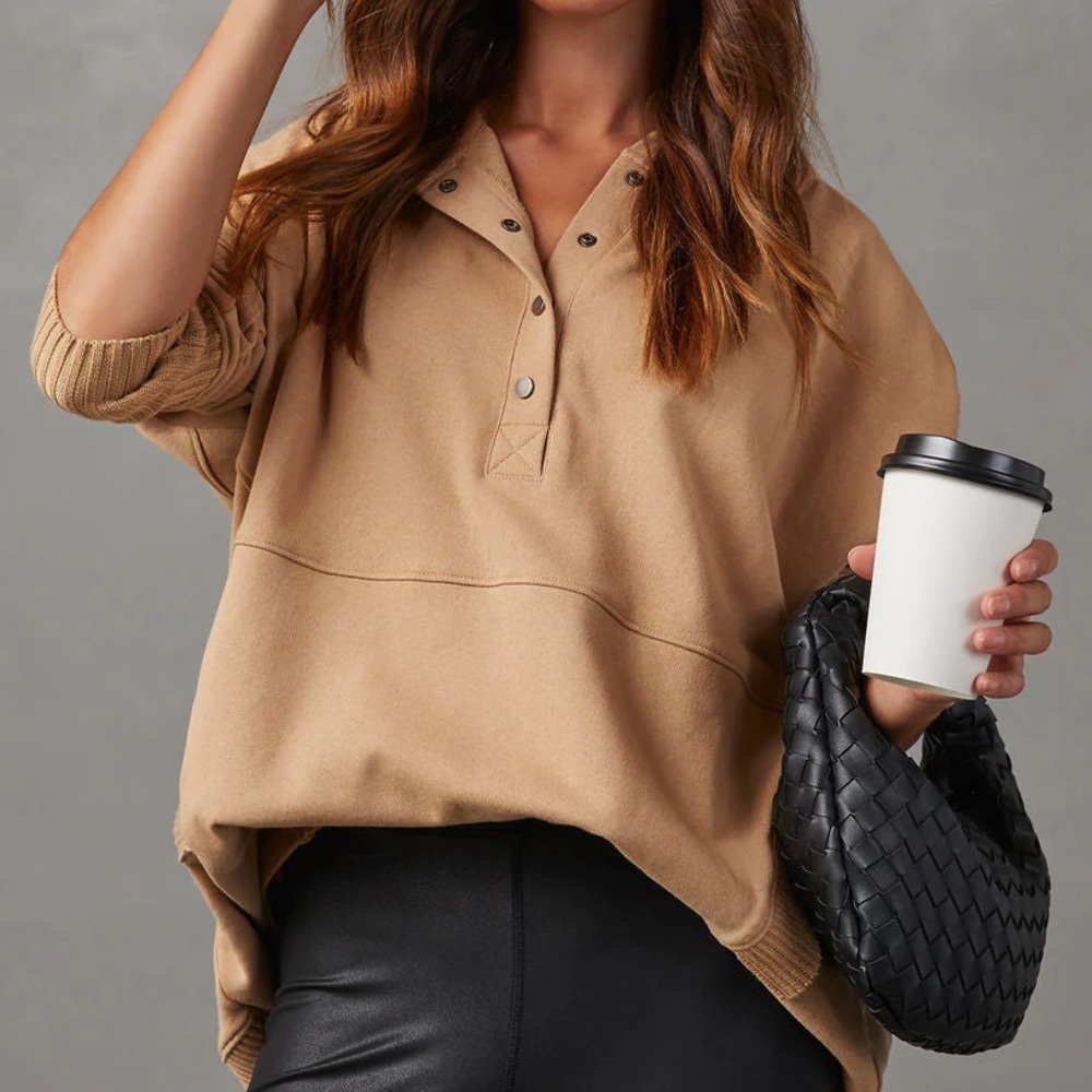 Bucket List Cotton Pocketed Henley Hoodie